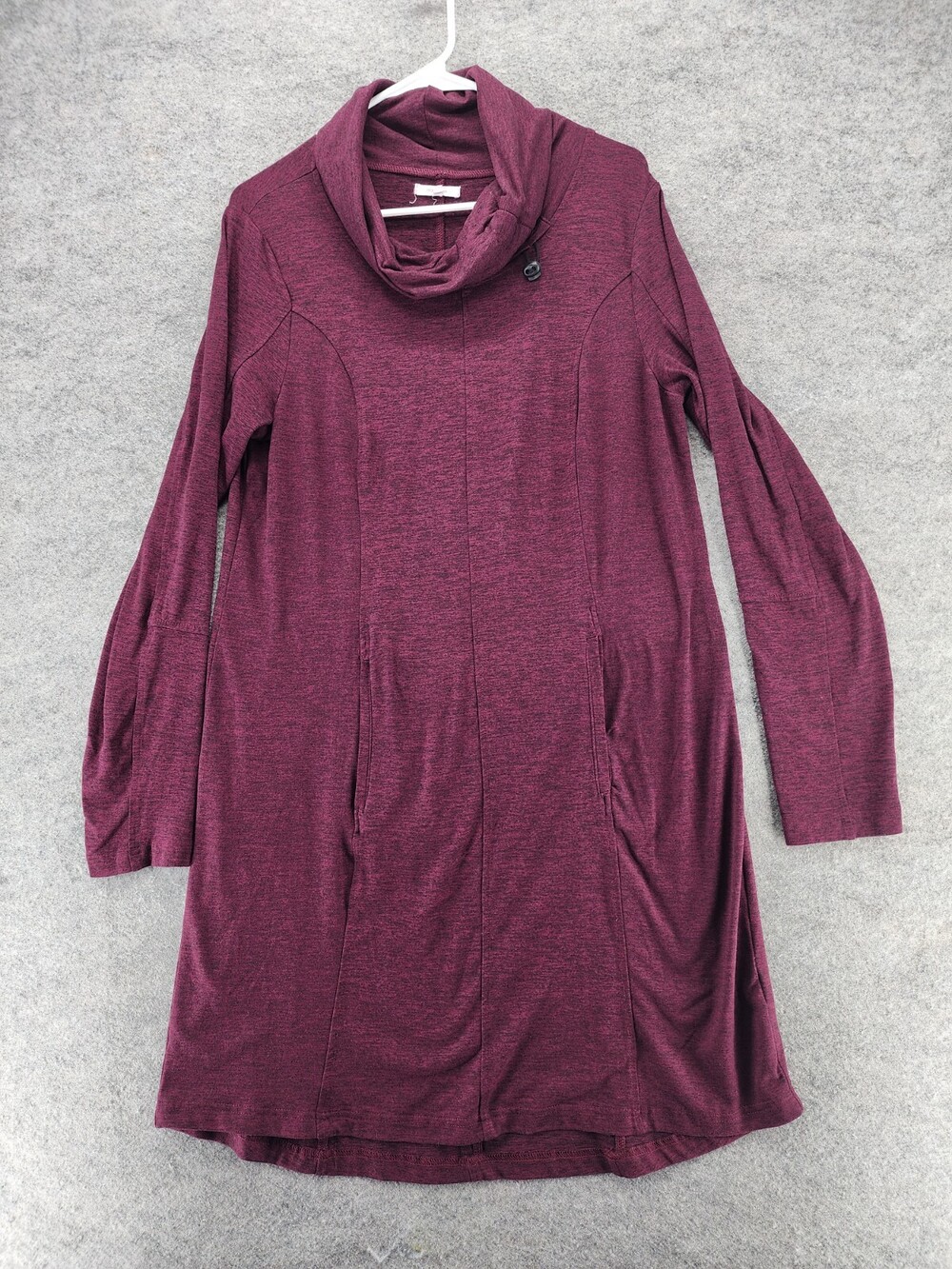 Maurices Dress Womens Large Long Sleeve Cowl Neck Pockets Purple